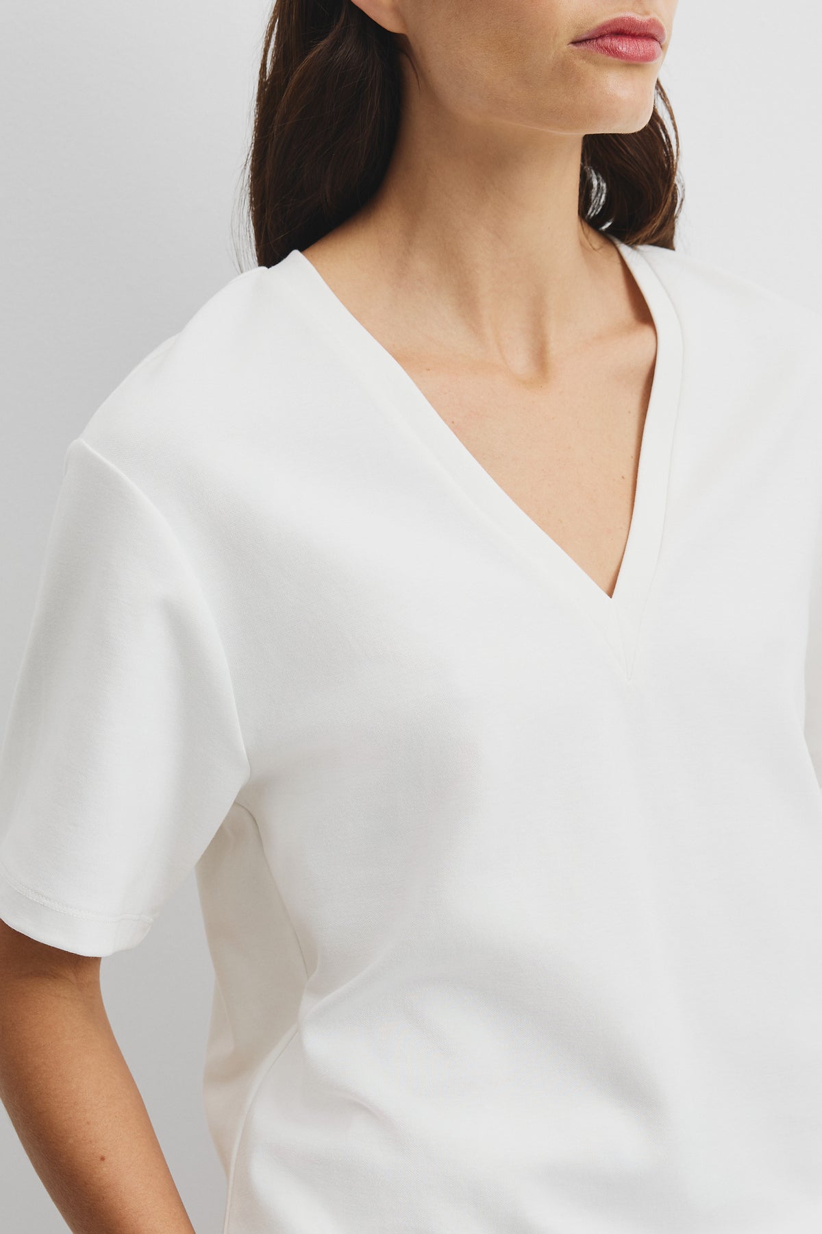 V-Neck Longline T-Shirt