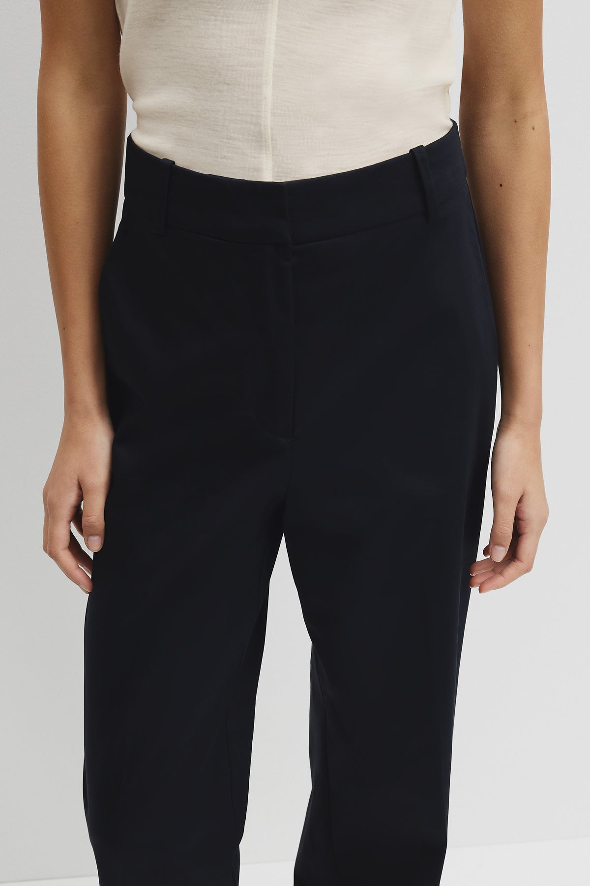 Cotton Sateen Wide Pant