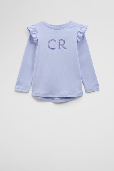 Long Sleeve Logo Frill T-Shirt