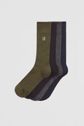 Cr Ribbed Crew Sock Pack Of 4