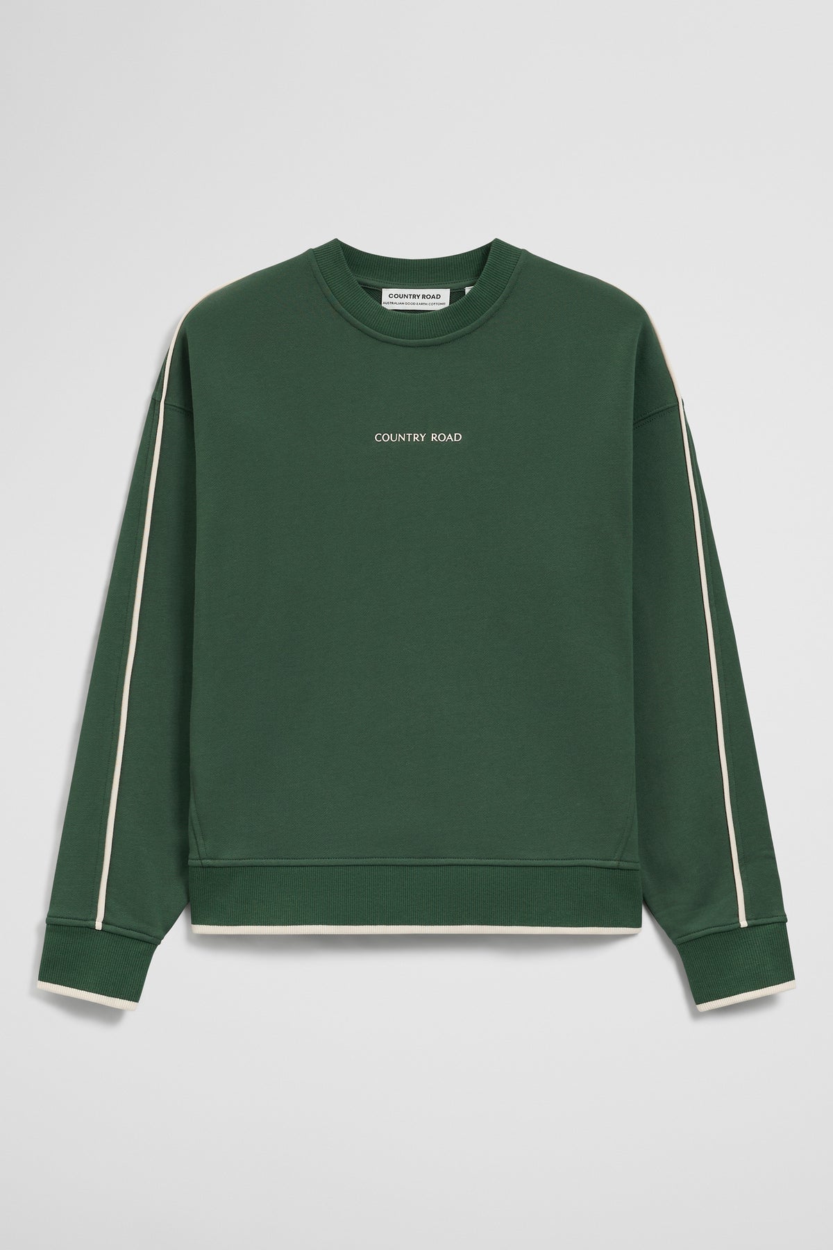 Australian Cotton Tipped Crew Neck Sweat