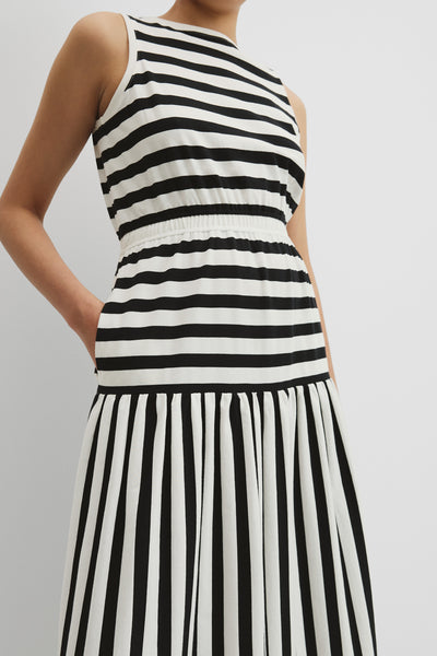 Australian Cotton Stripe Midi Tank Dress