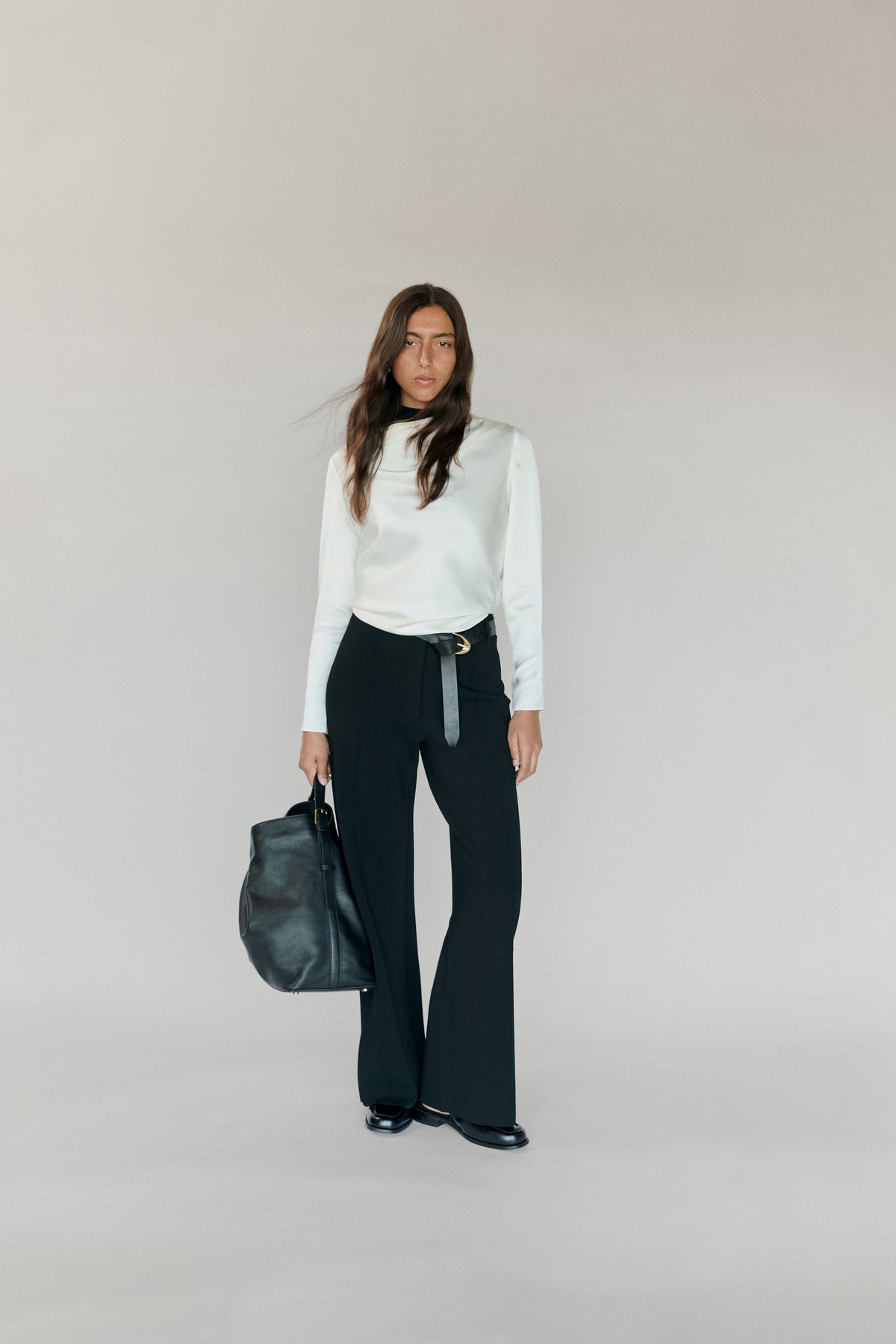 Draped Long Sleeve Shirt