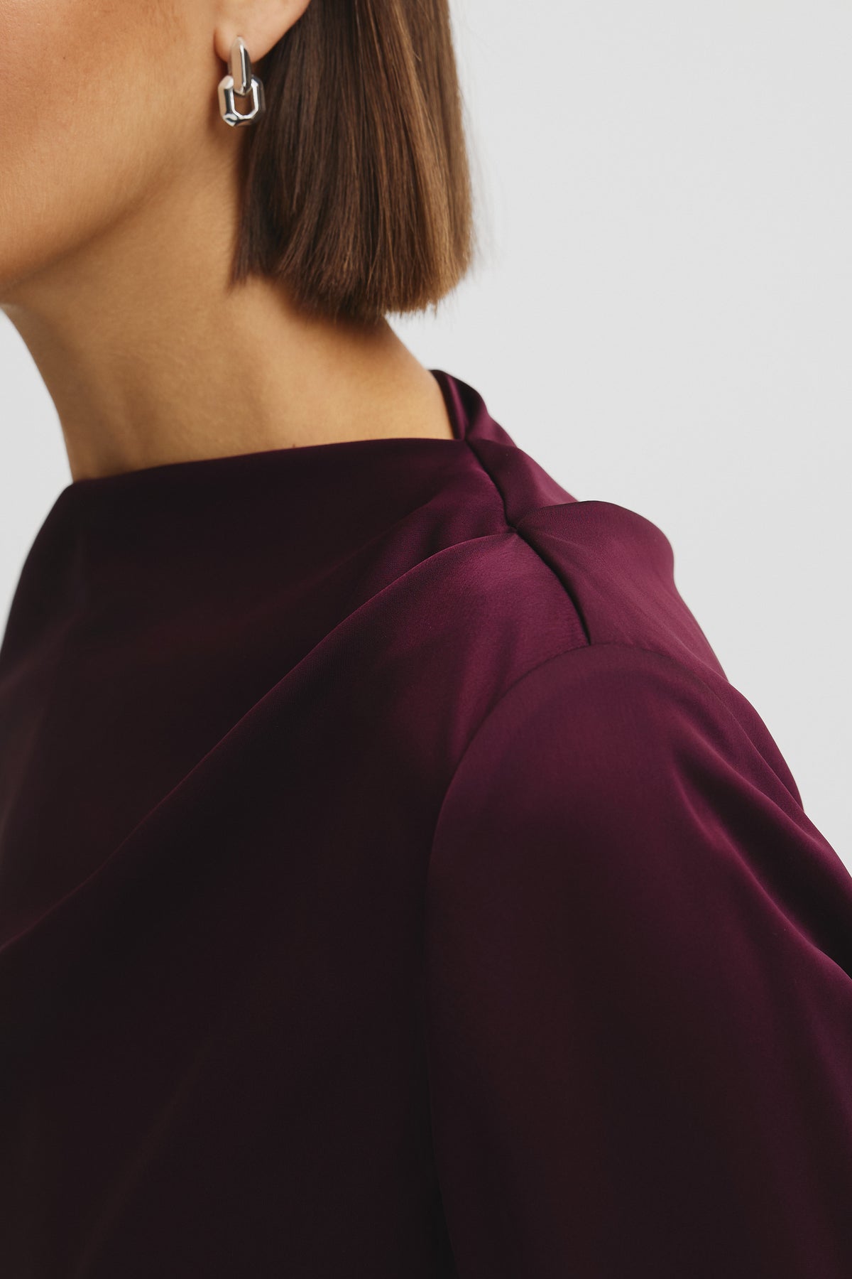 Draped Long Sleeve Shirt