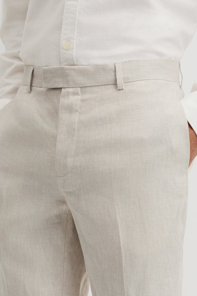Regular Fit Linen Tailored Pant