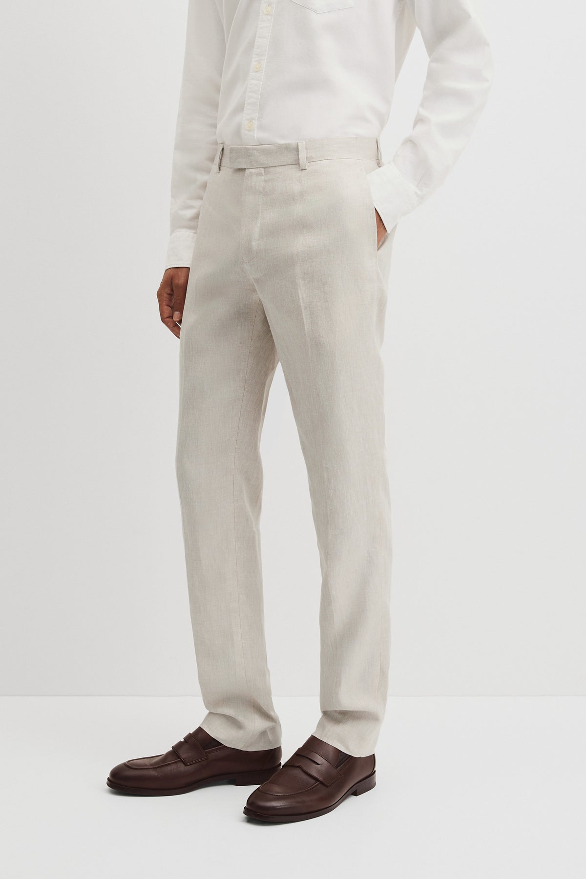 Regular Fit Linen Tailored Pant