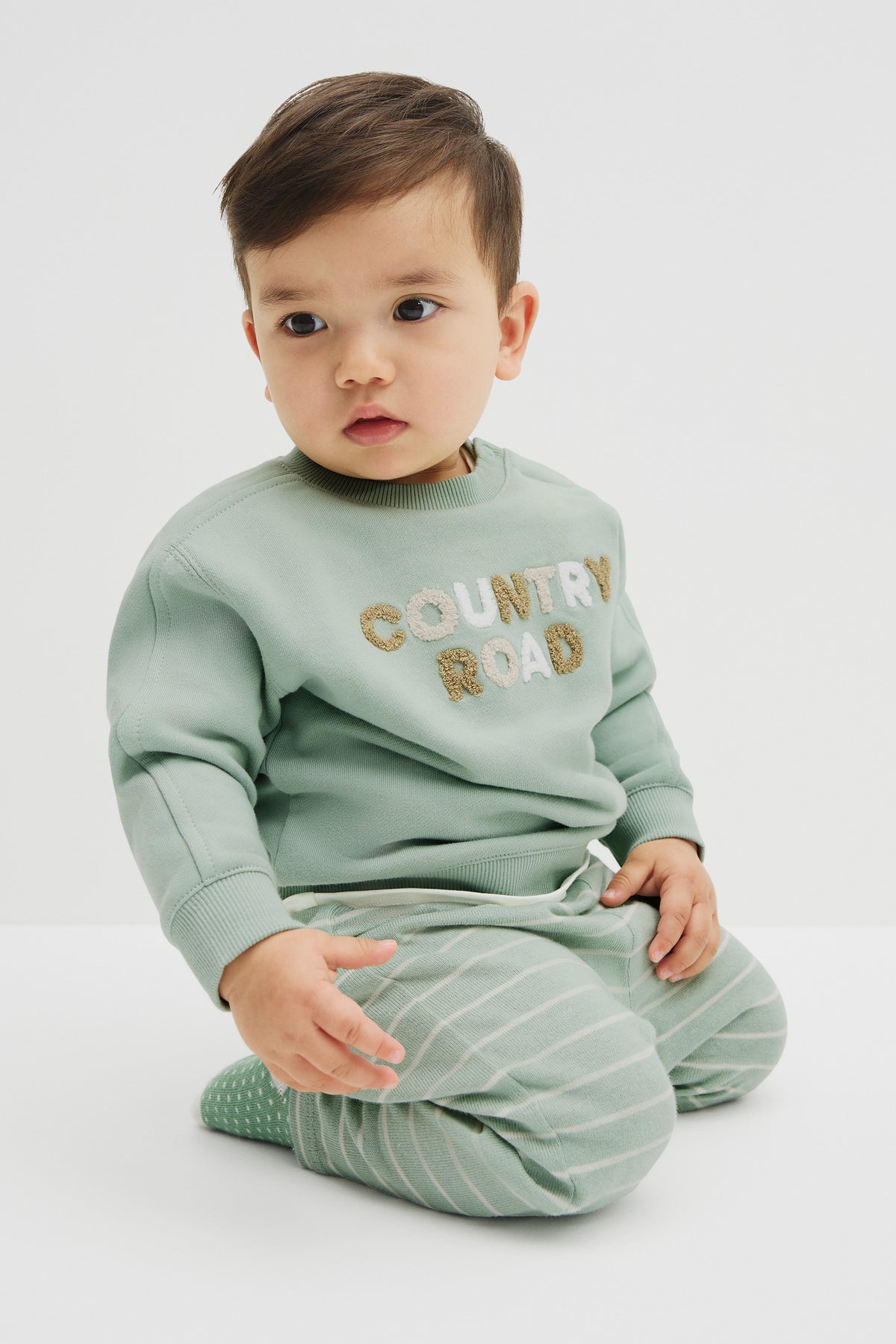 Australian Cotton Contrast Boucle Sweat