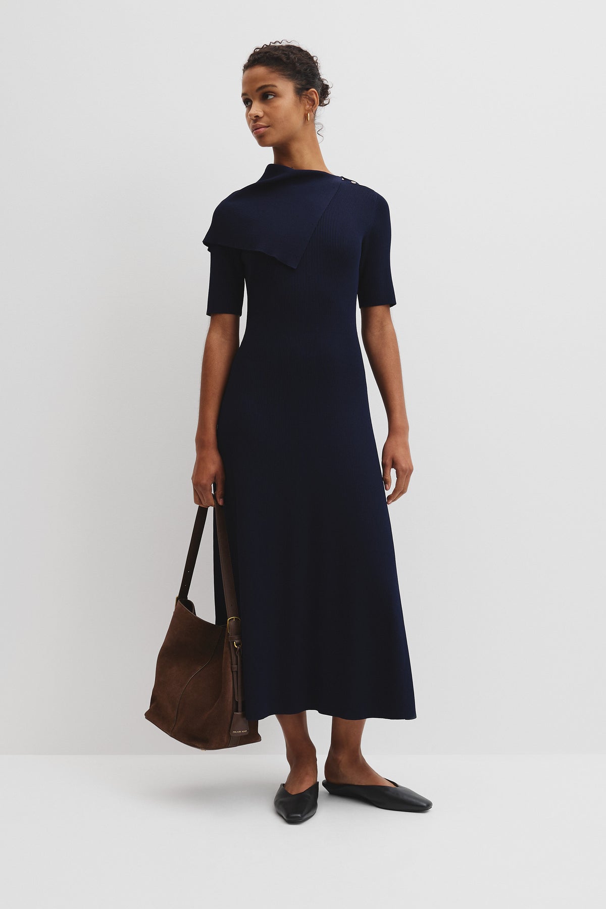 Trim Detail Knit Dress