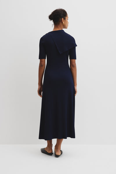 Trim Detail Knit Dress