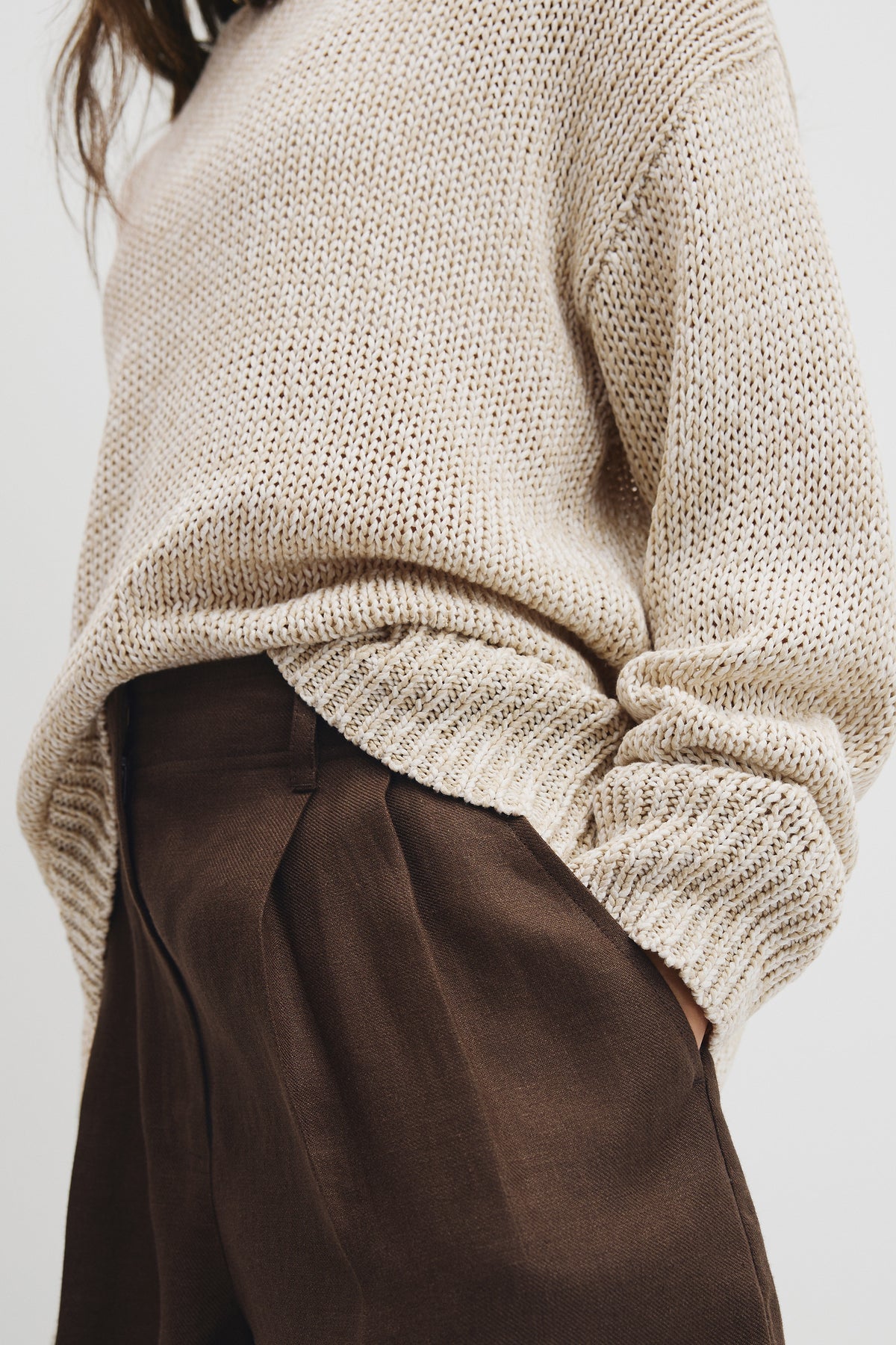Organically Grown Cotton Tape Yarn Sweater