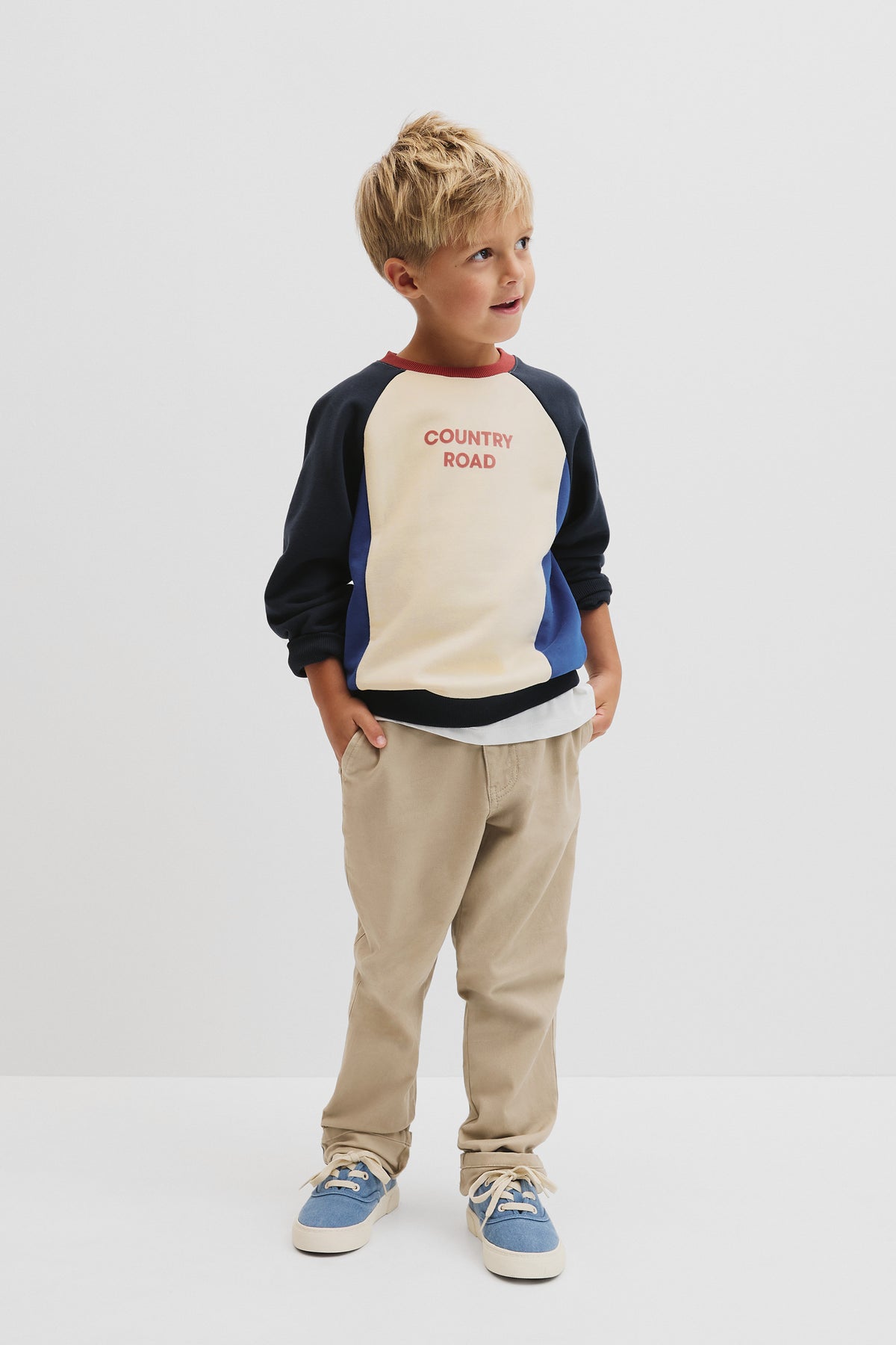Spliced Logo Oversized Sweat