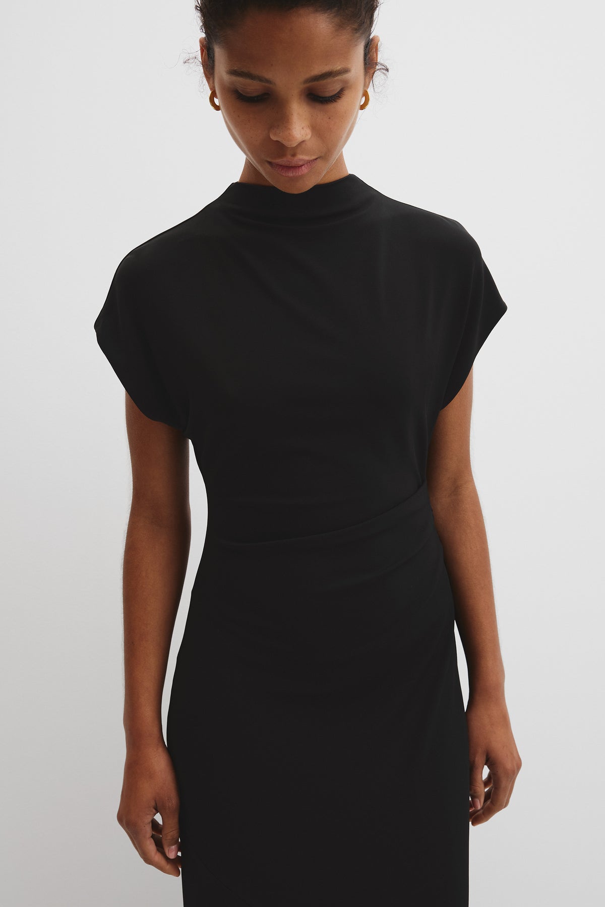 Drape Neck Dress