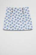 Printed Denim Skirt