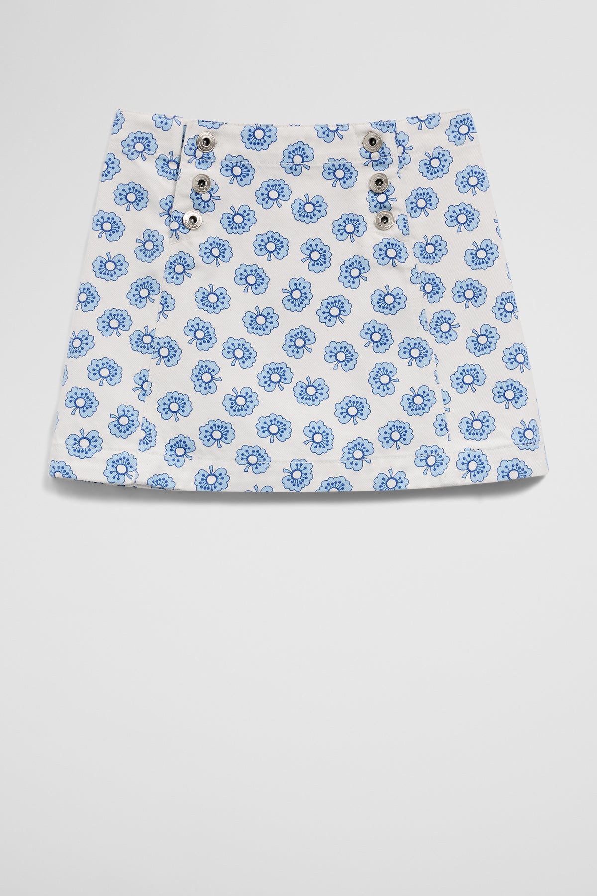 Printed Denim Skirt