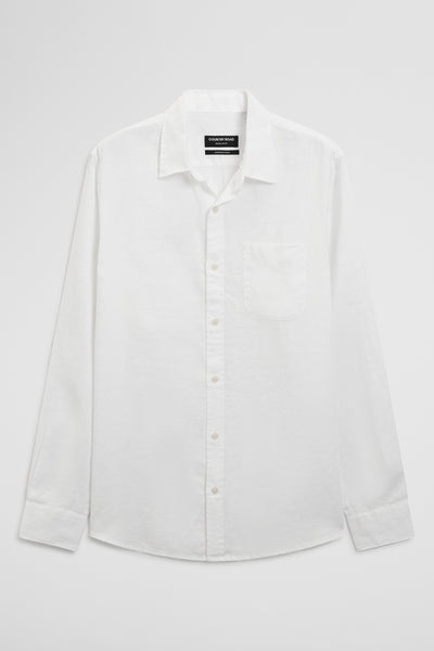 Regular Fit Long Sleeve Linen Shirt