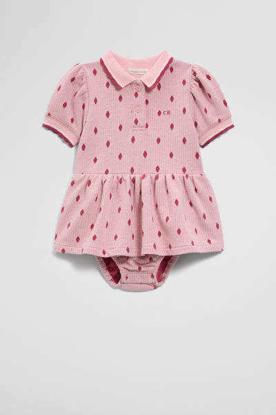 Australian Cotton Short Sleeve Jacquard Romper Dress