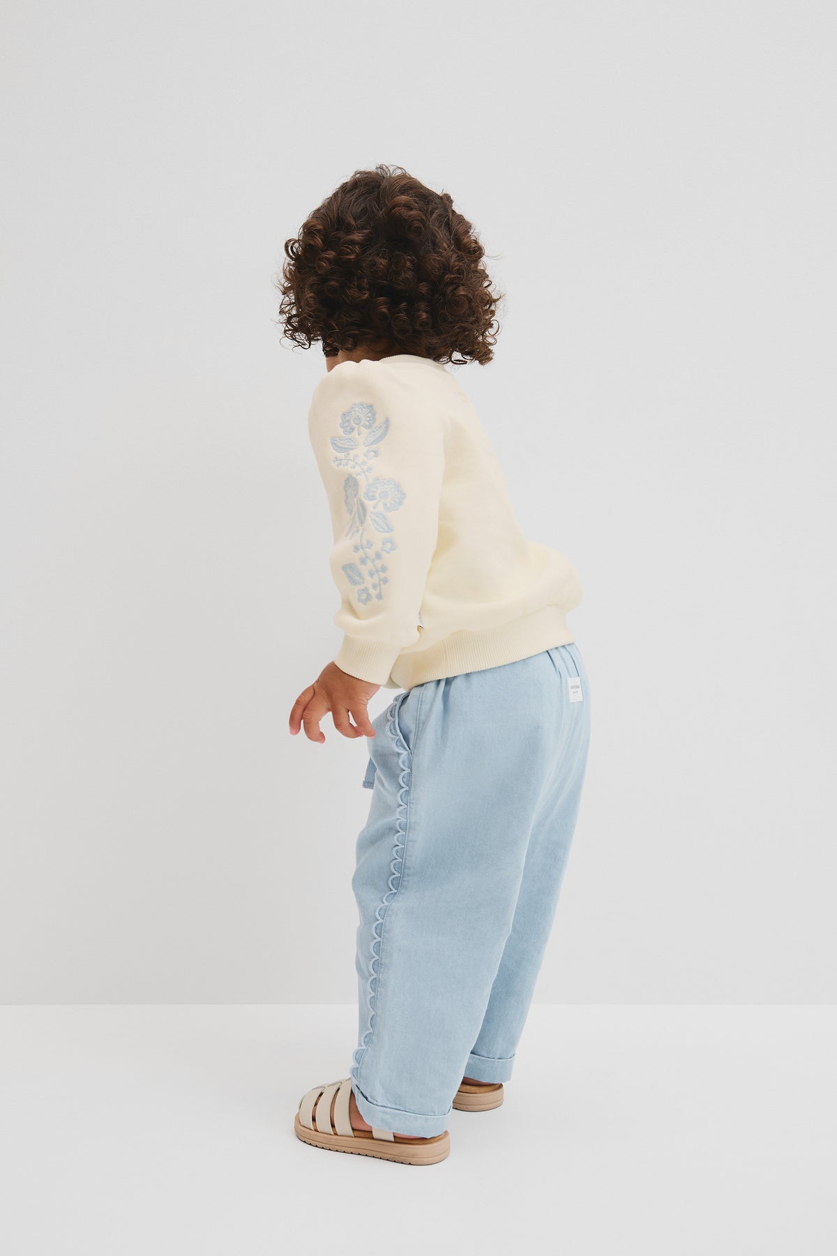 Australian Cotton Embroidered Sleeve Sweat