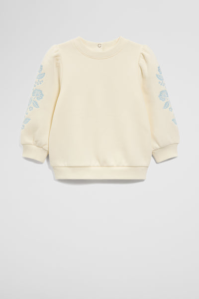 Australian Cotton Embroidered Sleeve Sweat