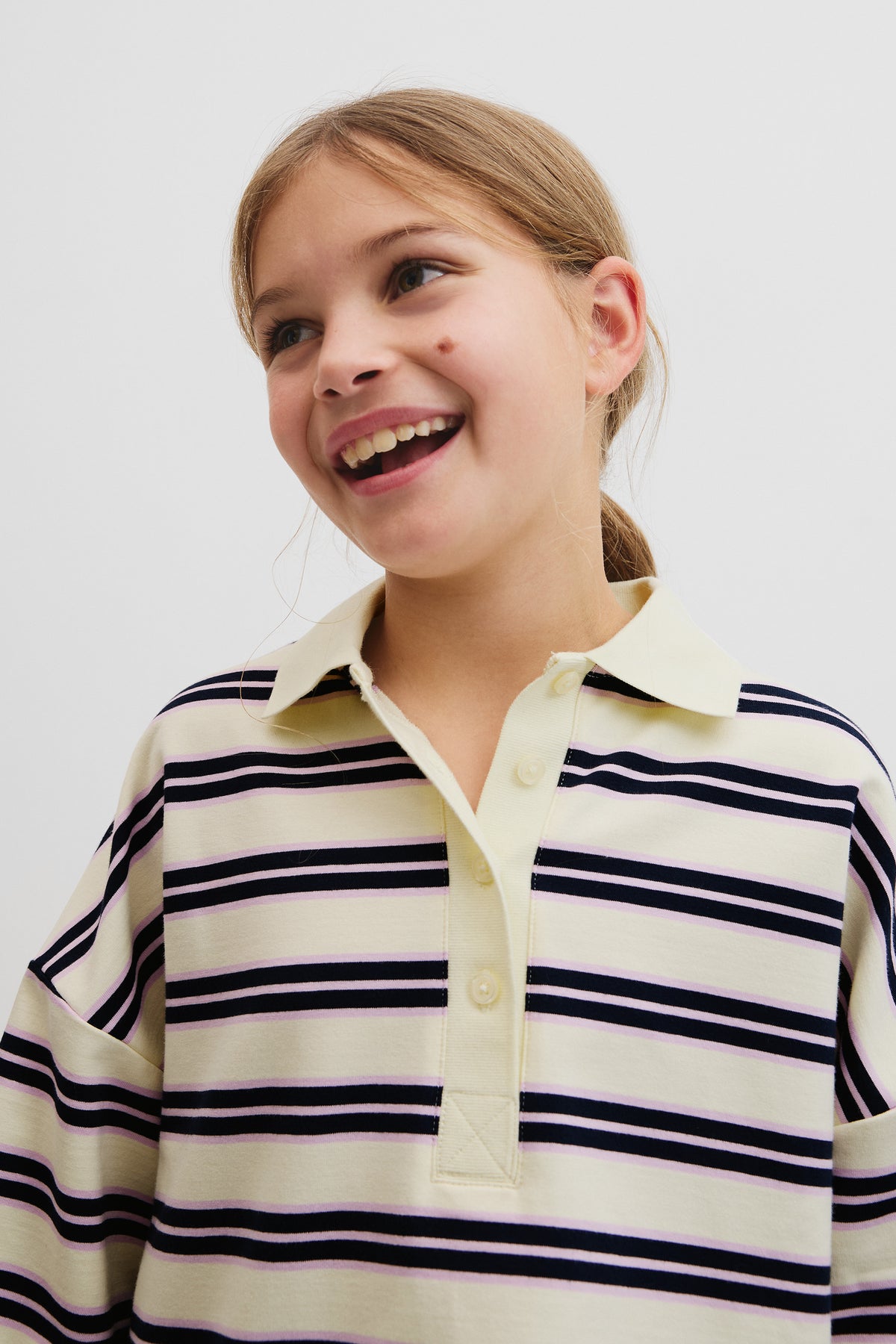 Teen Organically Grown Cotton Long Sleeve Stripe Rugby Top