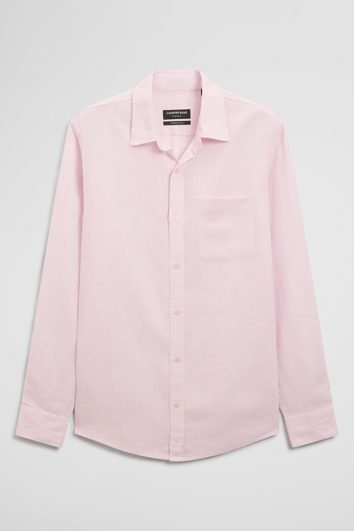 Regular Fit Long Sleeve Linen Shirt