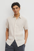 Regular Fit Short Sleeve Linen Shirt