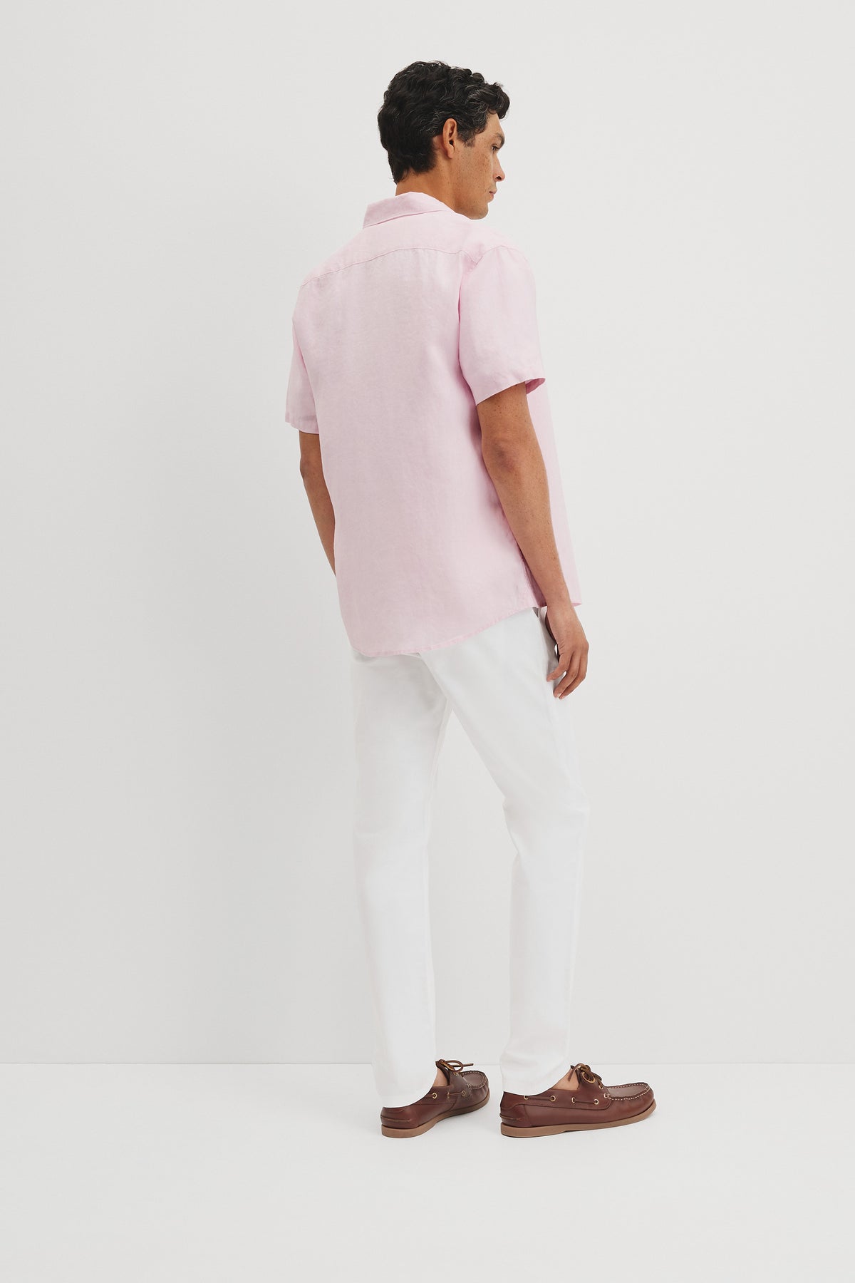 Regular Fit Short Sleeve Linen Shirt