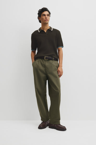 Australian Good Earth Cotton Tapered Trophy Polo