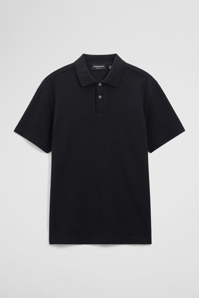 Short Sleeve Waffle Button Polo