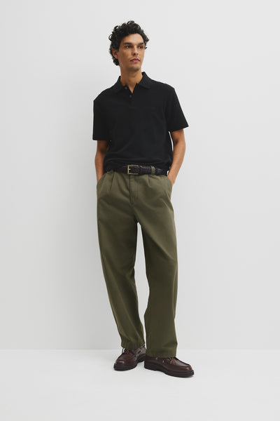 Short Sleeve Waffle Button Polo