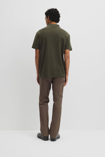 Short Sleeve Waffle Button Polo