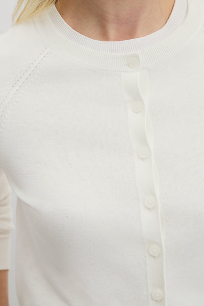 Pointelle Detail Cardigan