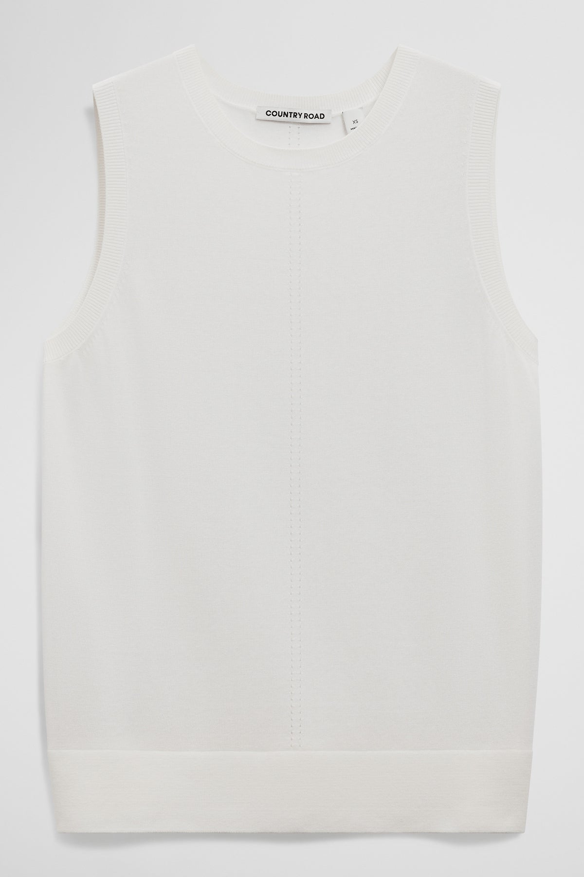 Pointelle Detail Neck Tank