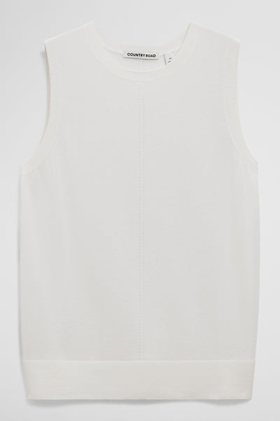 Pointelle Detail Neck Tank