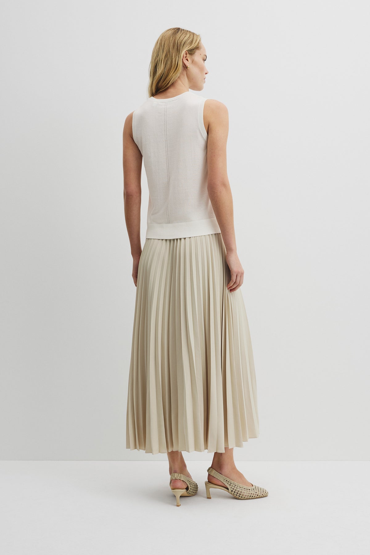 Pointelle Detail Neck Tank