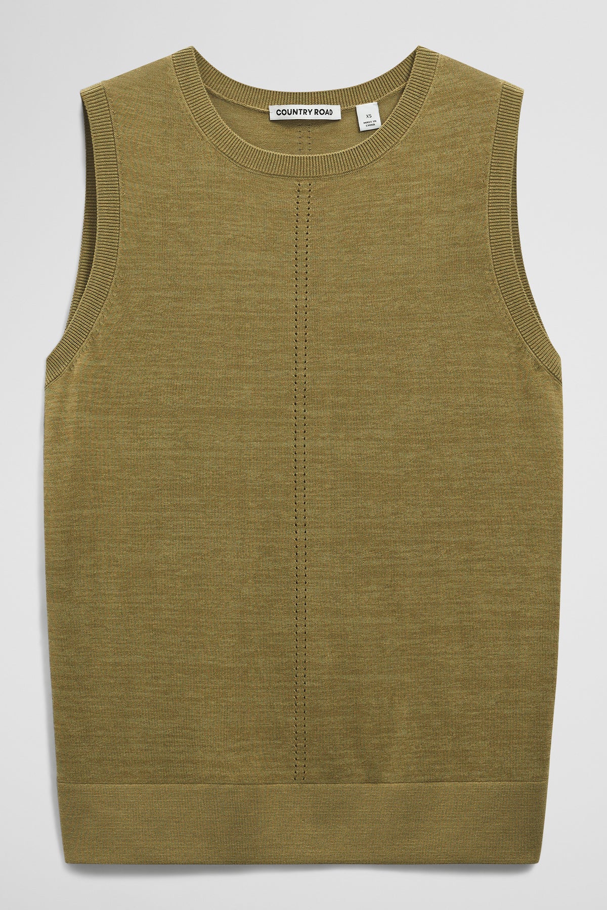 Pointelle Detail Neck Tank