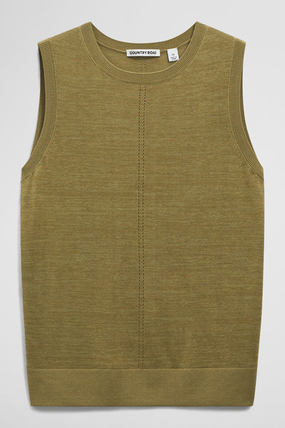 Pointelle Detail Neck Tank