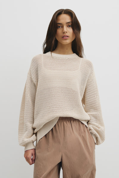 Longsleeve Relaxed Crochet Knit