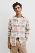 Regular Fit Linen Check Shirt