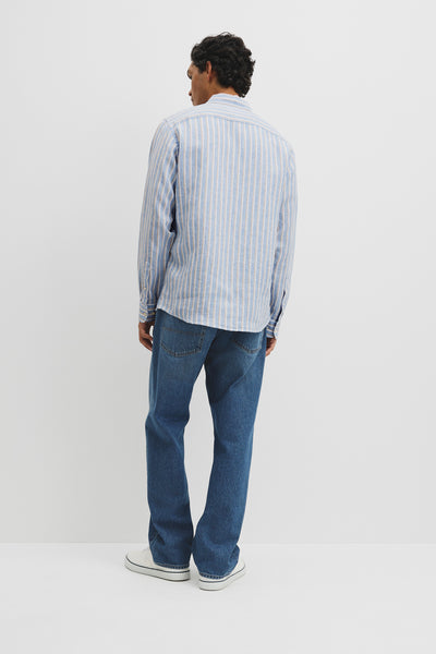 Regular Fit Linen Stripe Shirt