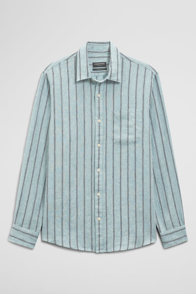 Regular Fit Linen Stripe Shirt