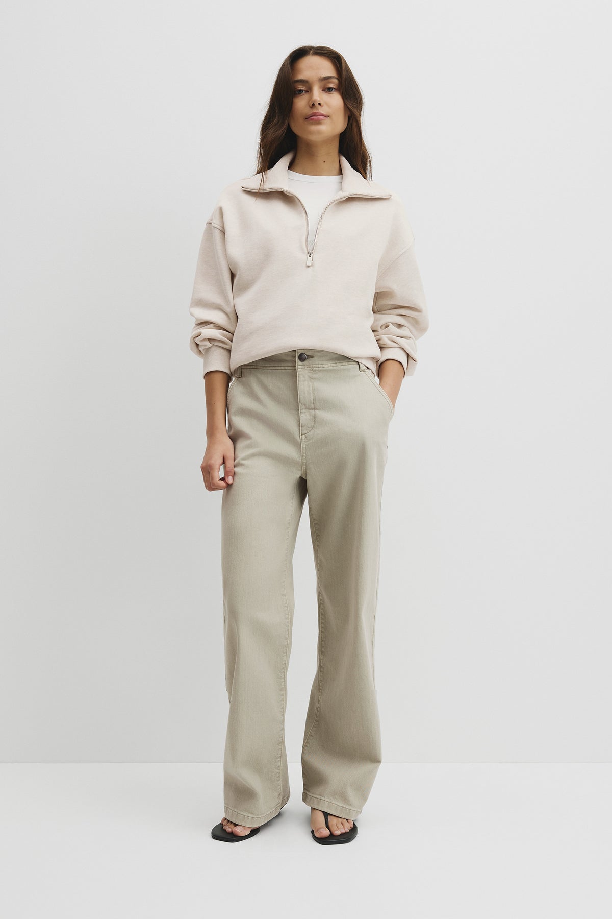 Australian Cotton Funnel Neck Sweat