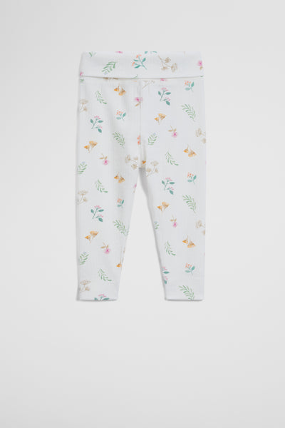 Organically Grown Cotton Blend Pointelle Pull On Pant