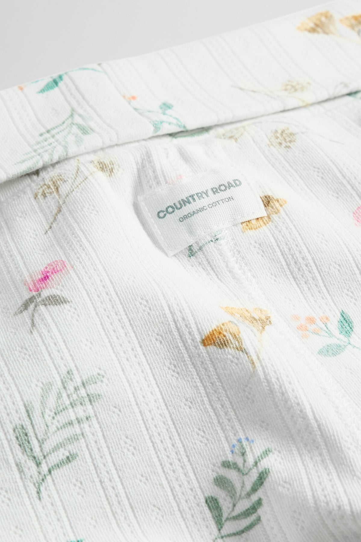 Organically Grown Cotton Blend Pointelle Pull On Pant