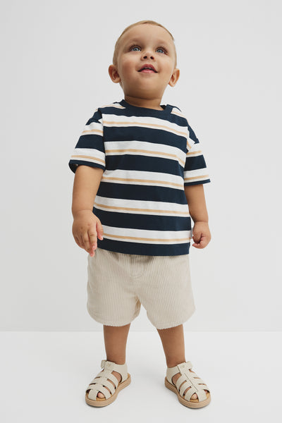 Oversized Stripe Short Sleeve T-Shirt