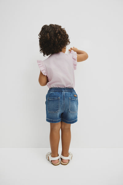 Pull On Denim Short