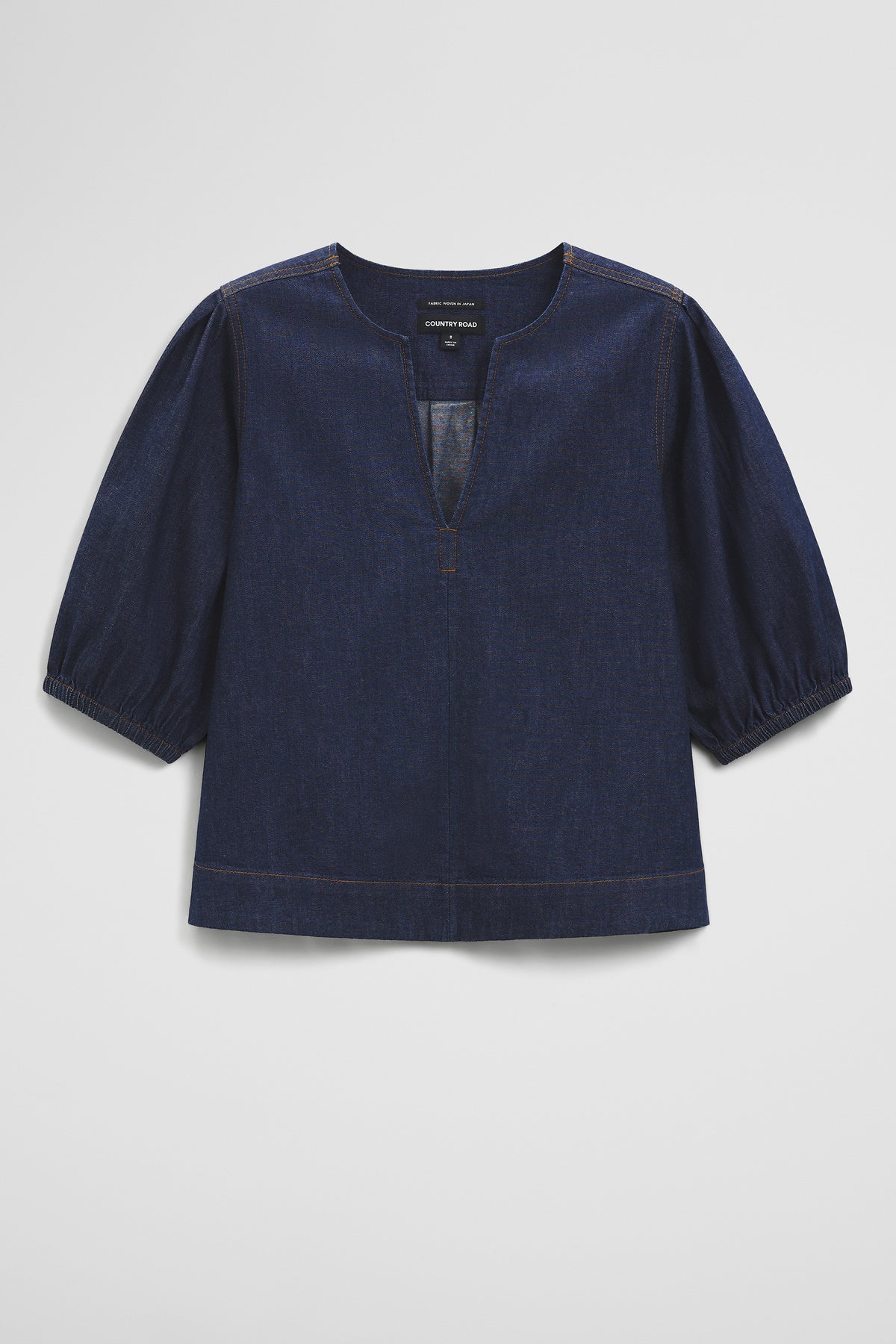 Short Sleeve Denim Blouse