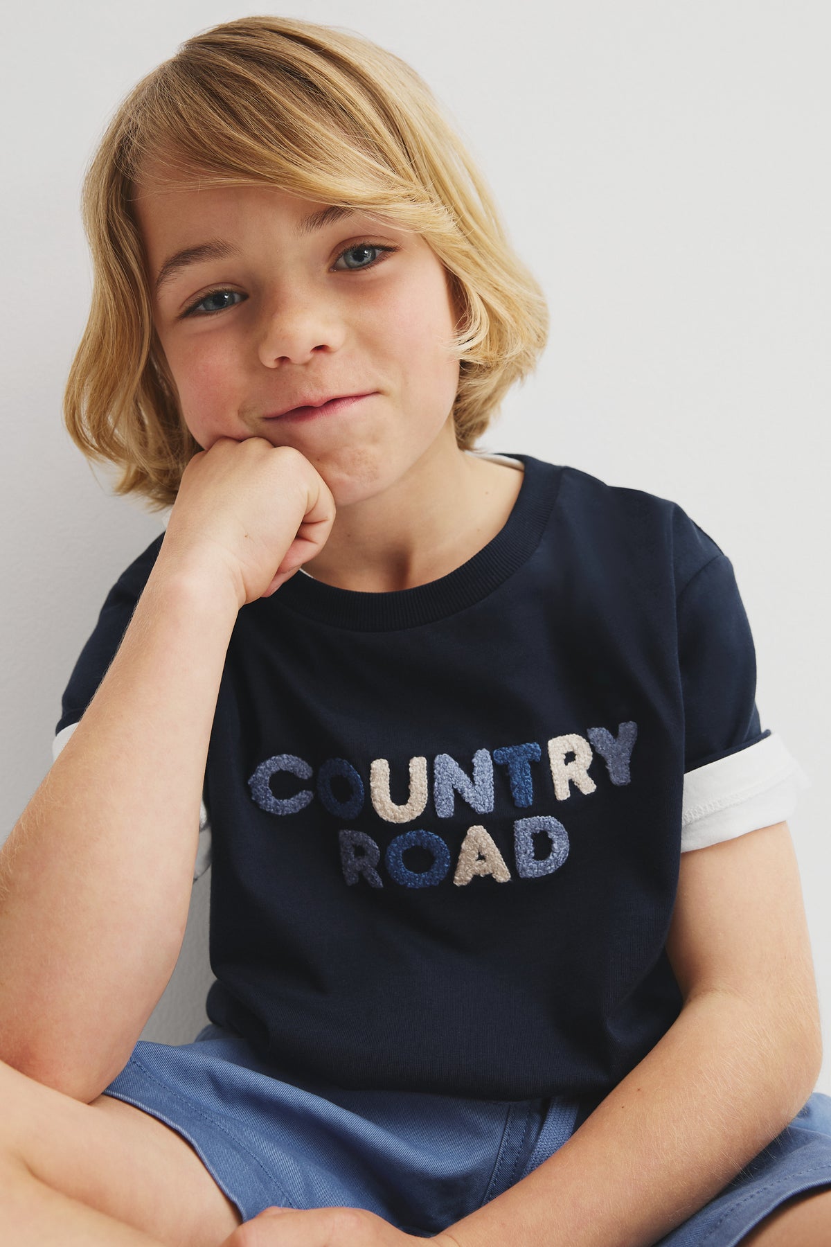 Australian Cotton Short Sleeve Boucle T-Shirt