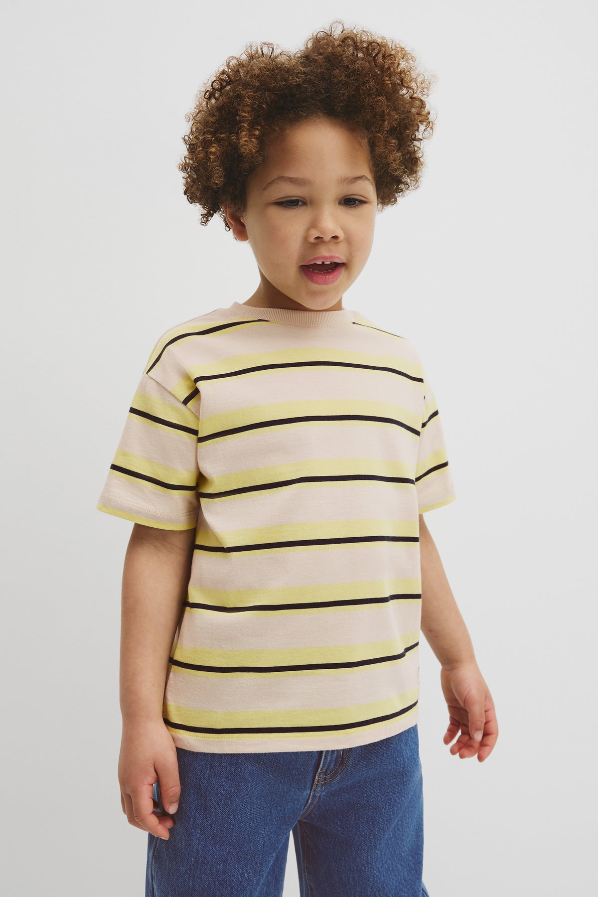 Oversized Stripe Short Sleeve T-Shirt