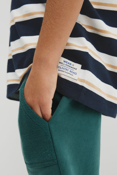 Oversized Stripe Short Sleeve T-Shirt