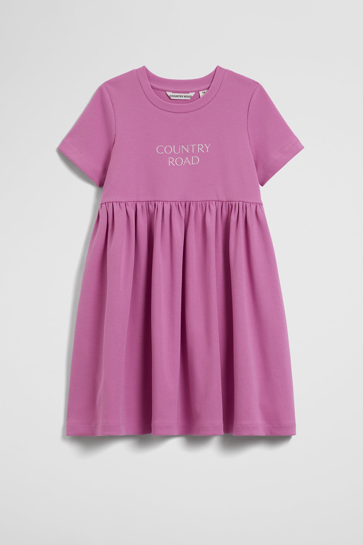 Australian Cotton Blend Short Sleeve Rib Dress